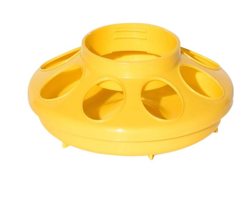 Plastic Poultry Feeder Base 1 QT Yellow
