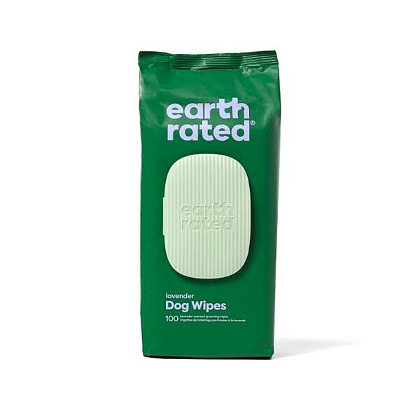 Earth Rated Compostable Pet Wipes Lavender 8x8" 100PK