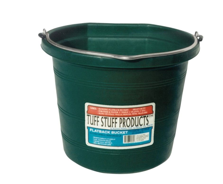 Flatback Plastic  Bucket Forest Green 5 GAL