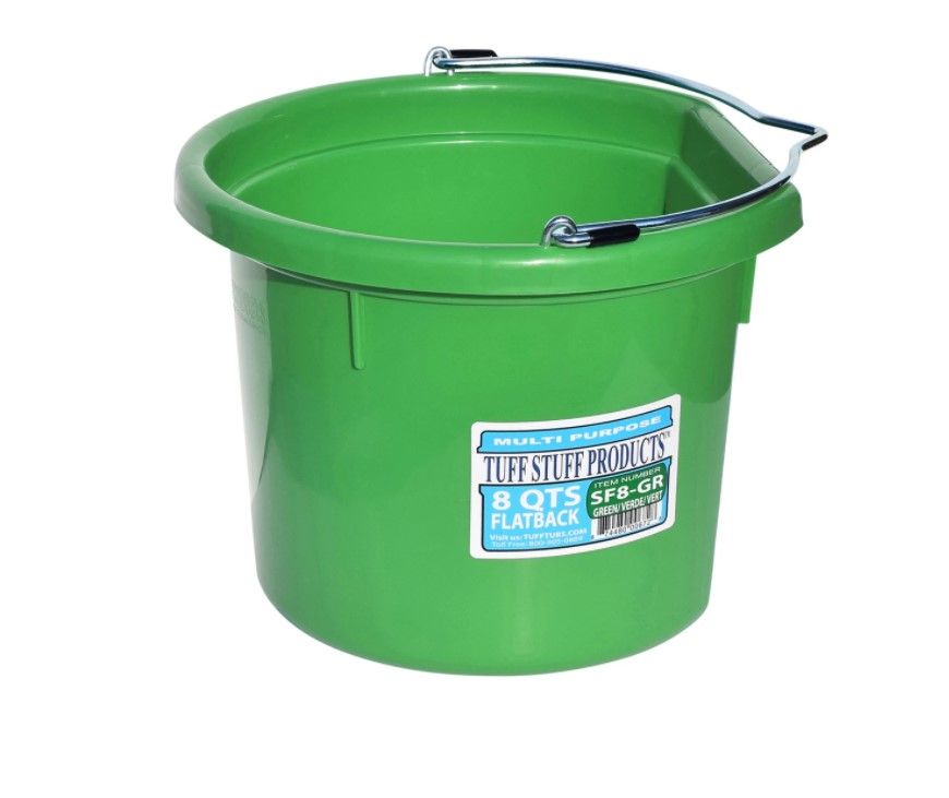 Flatback Plastic  Bucket  Lime 8 QT