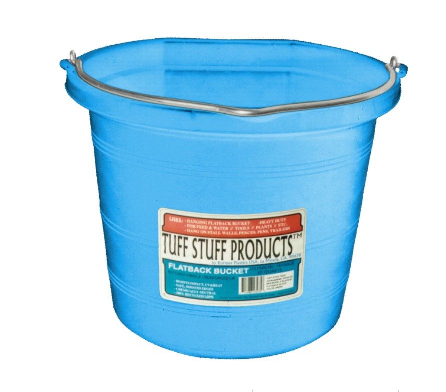 Flatback Plastic  Bucket  Sky Blue 5 GAL