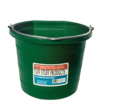 Flatback Plastic  Bucket  Green 5 GAL