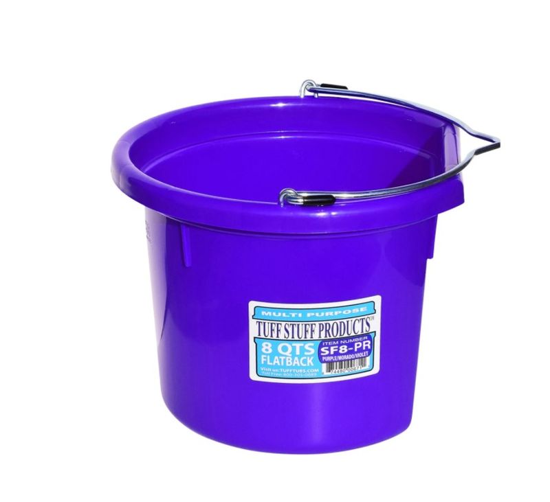 Flatback Plastic  Bucket  Purple 8 QT