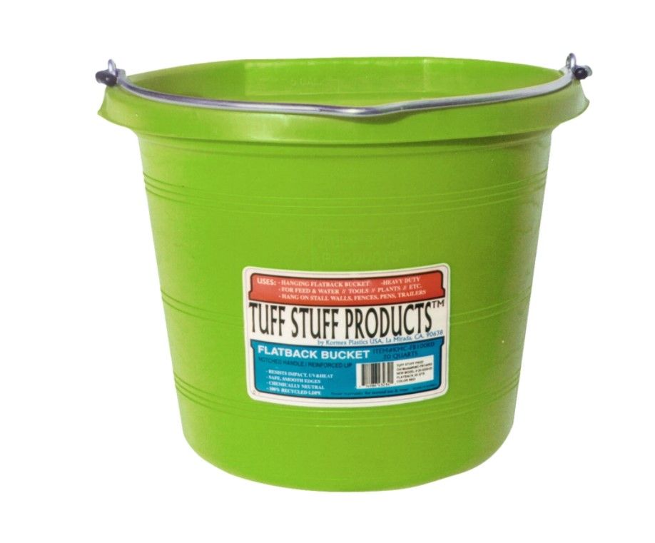 Flatback Plastic  Bucket  Lime 5 GAL