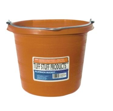 Flatback Plastic  Bucket  Orange 5 GAL