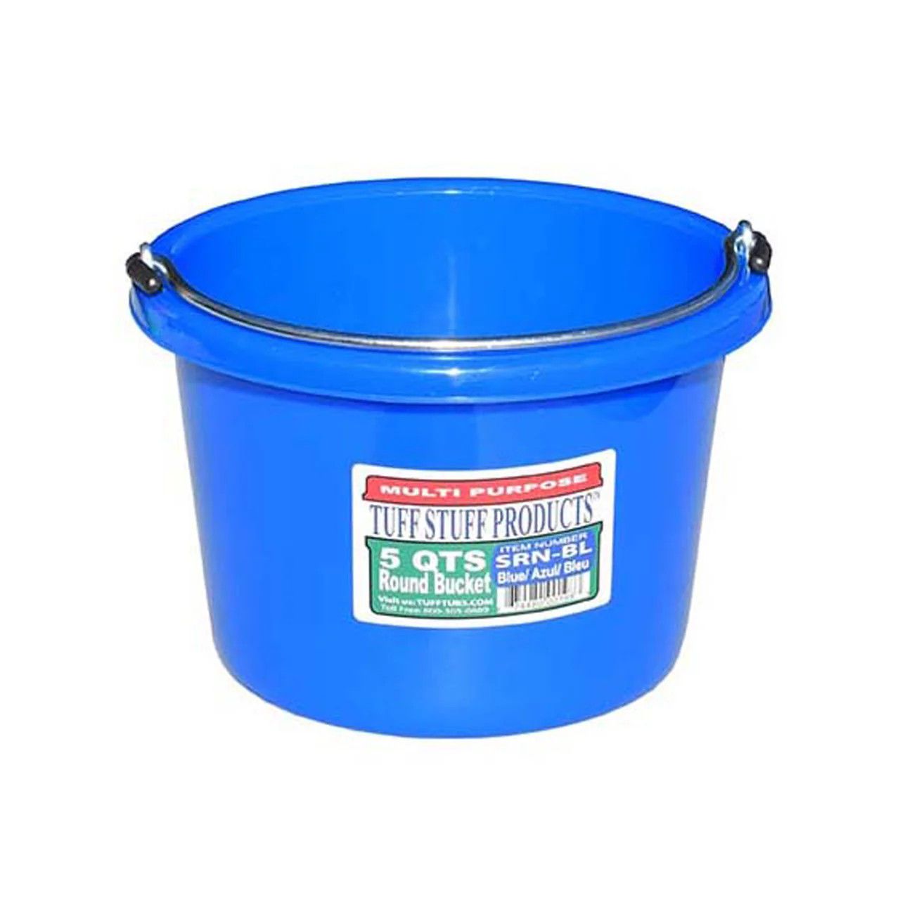 Round Plastic Bucket 5 QT Blue