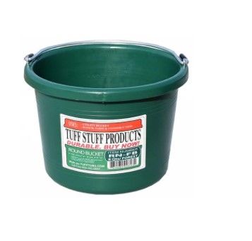 Tuff Stuff Round Plastic Bucket 8 QT Forest Green