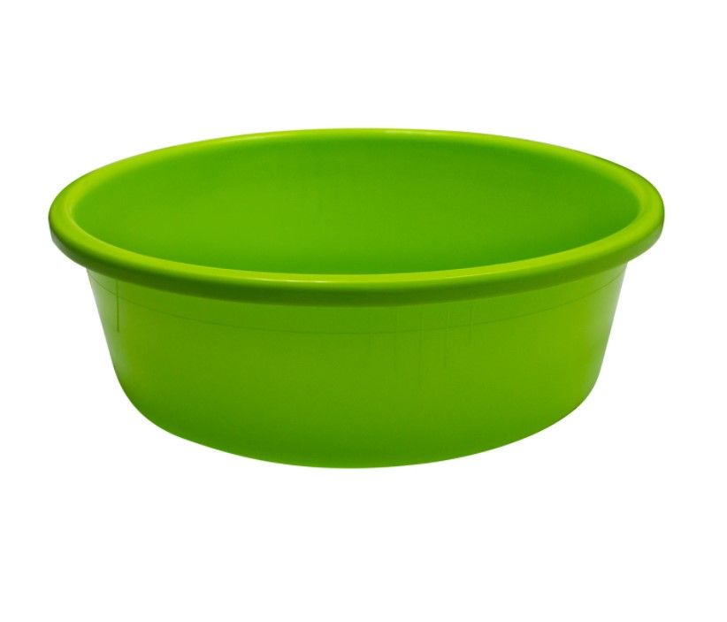Round Plastic Feed Pan 9 QT Green