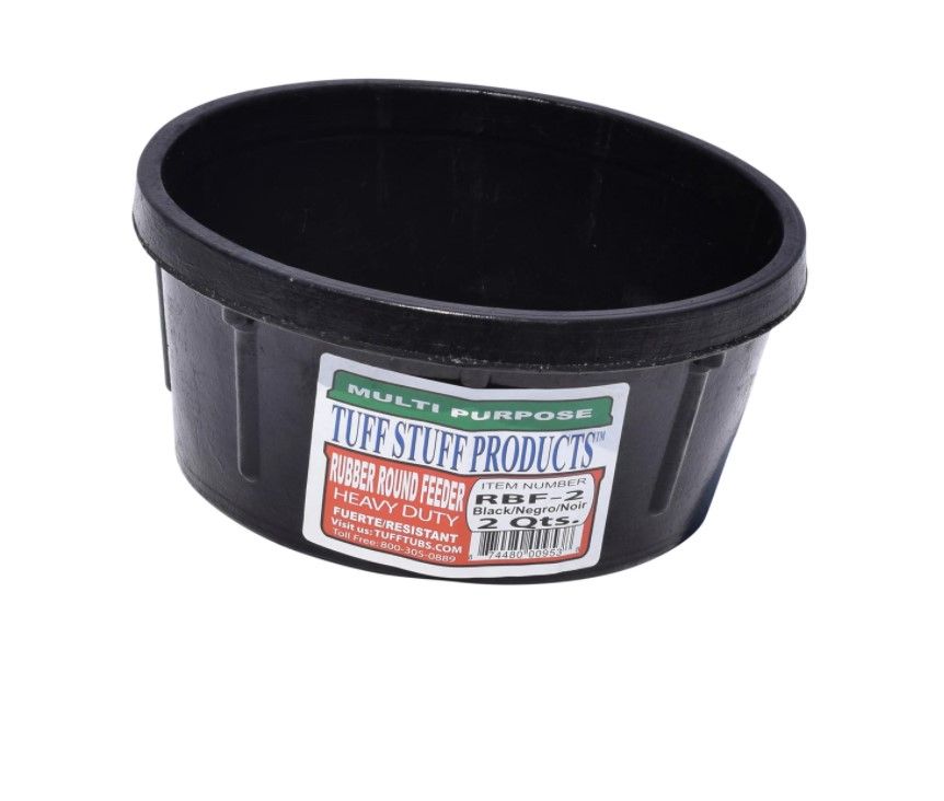 Tuff Stuff Round Rubber Feed Pan 2 QT
