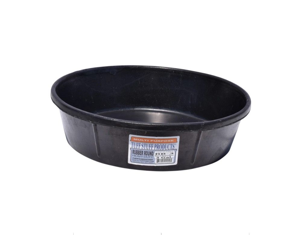 Round Rubber Feed Pan 3 GAL
