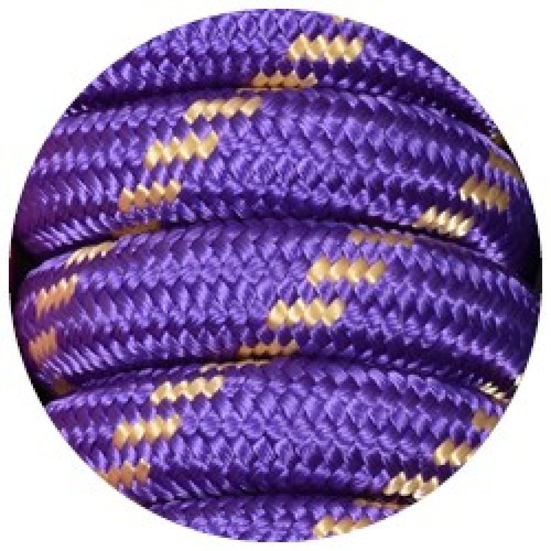 Fashion Check Rope Halter 1" w/ Lead Purple/Gold