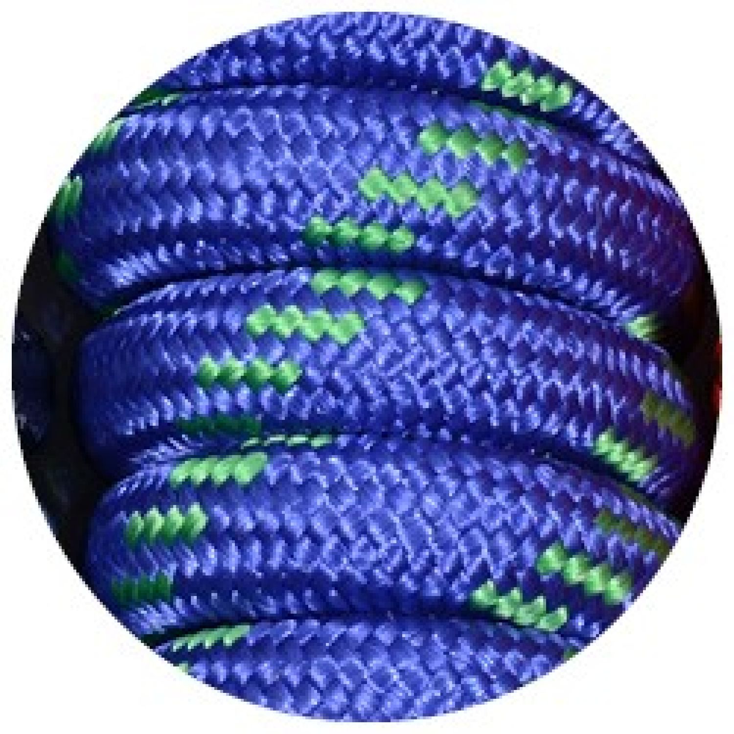 Fashion Check Rope Halter 1" w/ Lead Royal Blue/Green