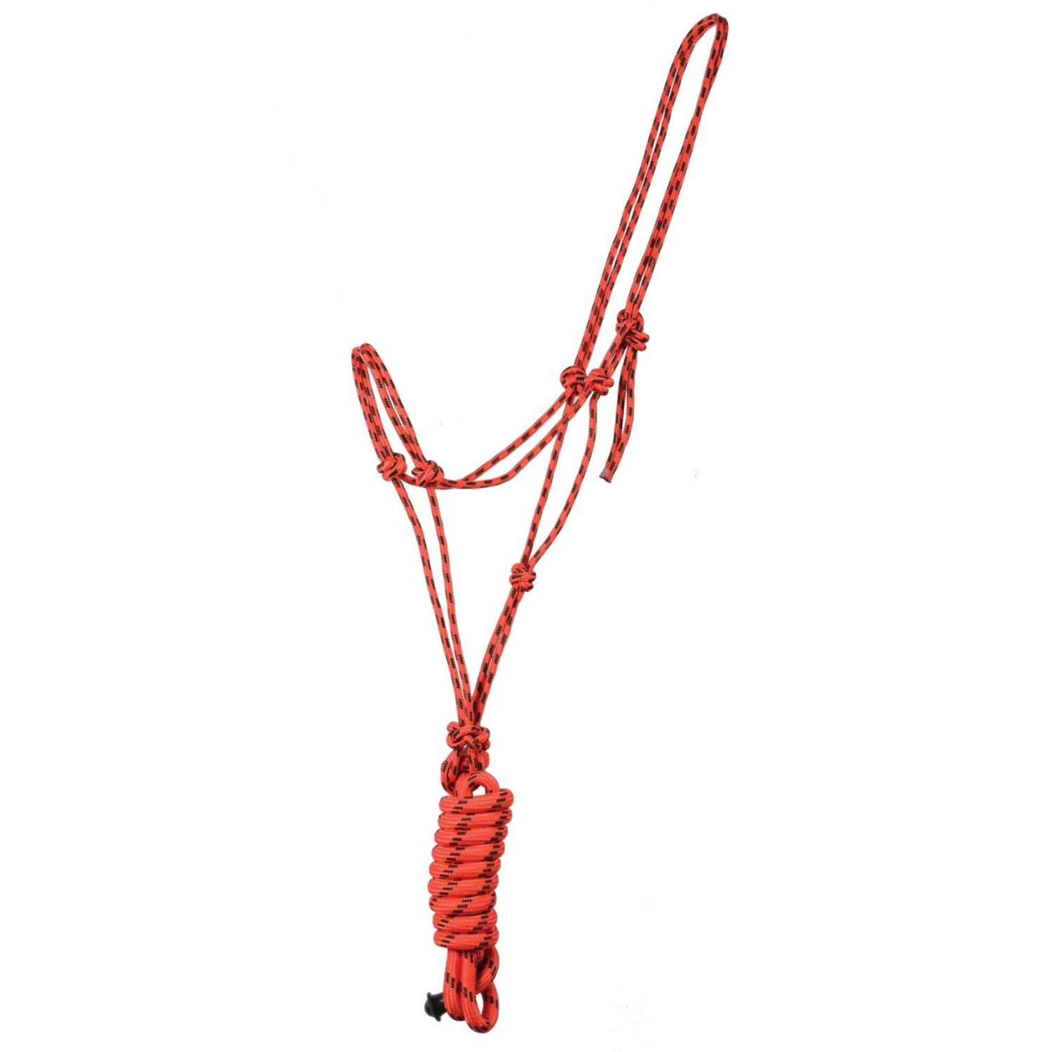 Fashion Check Rope Halter 1" w/ Lead Red/Black