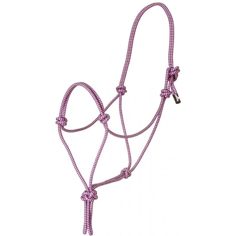Mustang Premium Nylon Rope Halter Purple/Silver