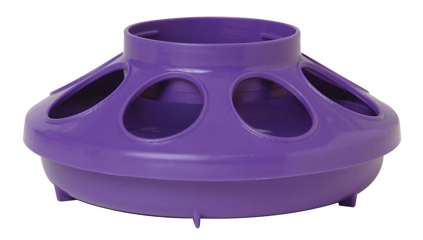 Plastic Poultry Feeder Base 1 QT Purple