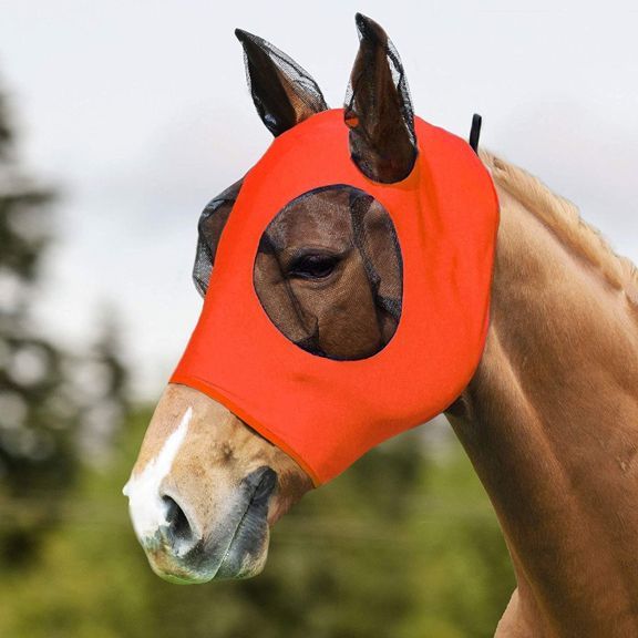 Comfort Fit Lycra Fly Mask Orange S