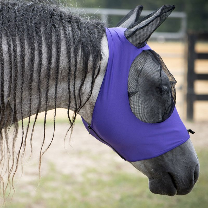 Comfort Fit Lycra Fly Mask Purple S