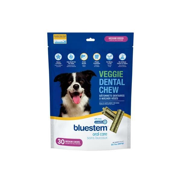 Bluestem Veggie Dental Chews Coactiv+ Medium 30CT*~