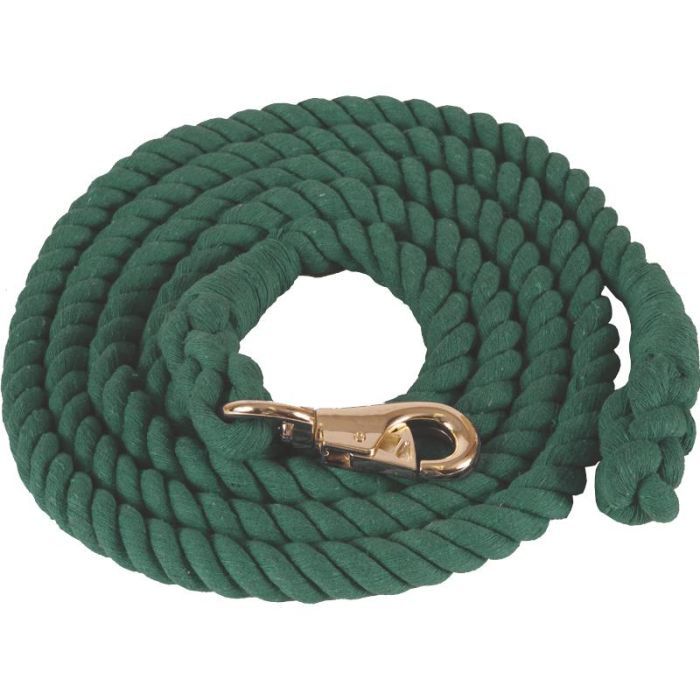 Cotton Lead Rope w/ Bull Snap 3/4” Hunter Green