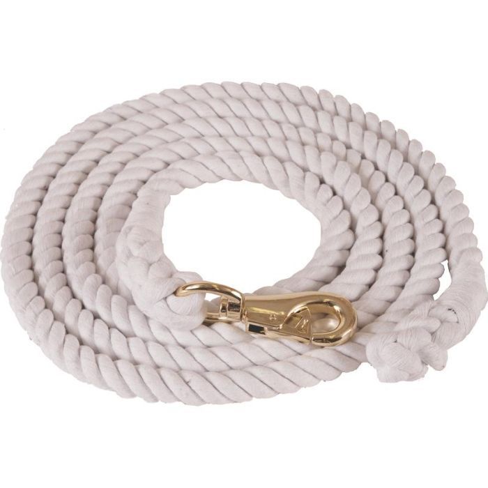 Cotton Lead Rope w/ Bull Snap 3/4” White