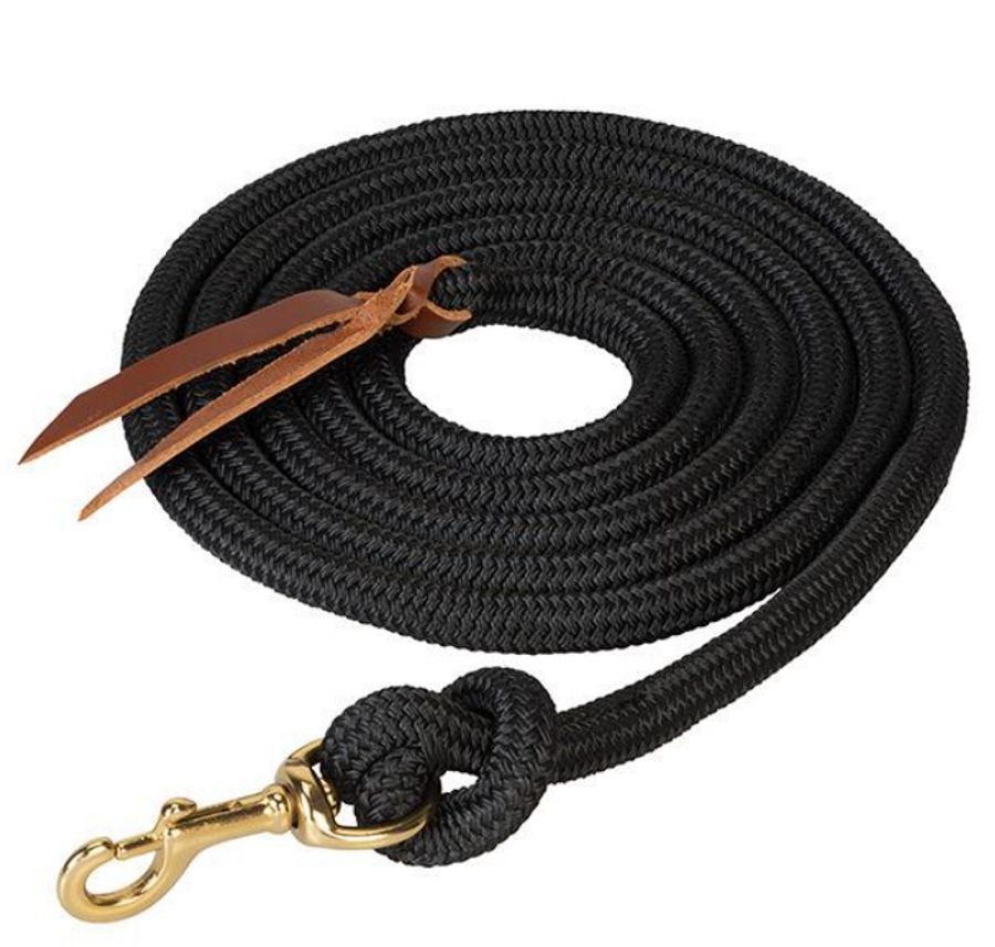 Cowboy Lead Rope w/ Removeable Snap Black