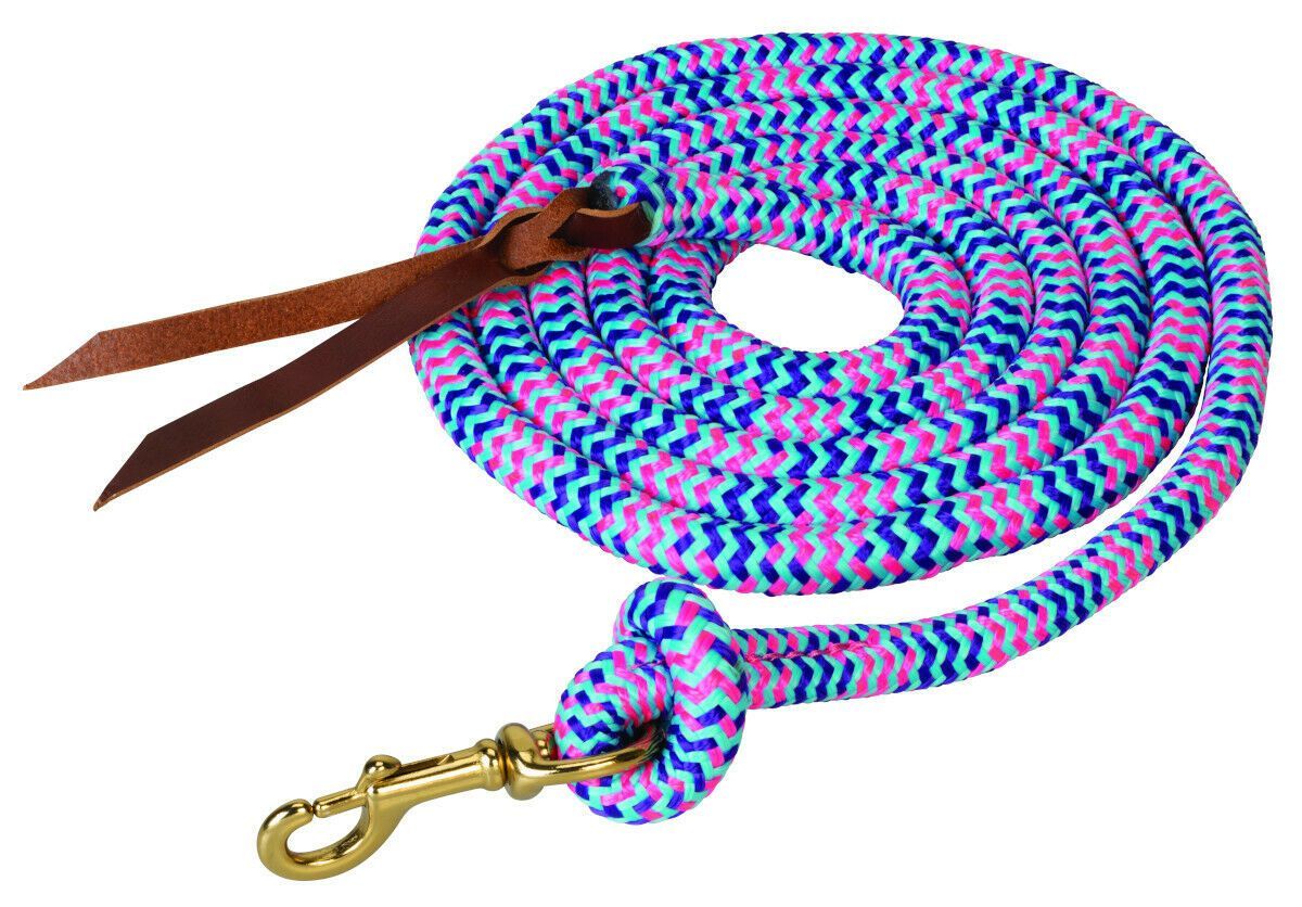 Cowboy Lead Rope w/ Removeable Snap Pink/Purple/Turquoise