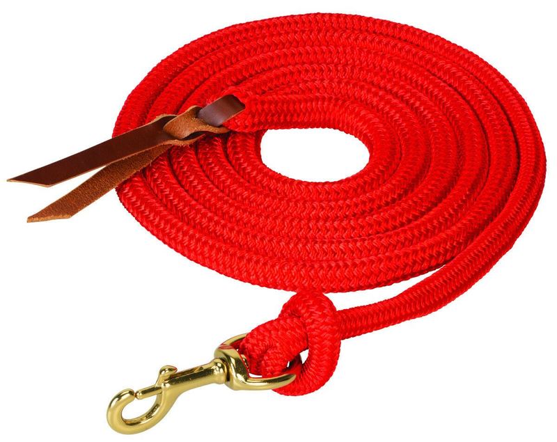 Cowboy Lead Rope w/ Removeable Snap Red