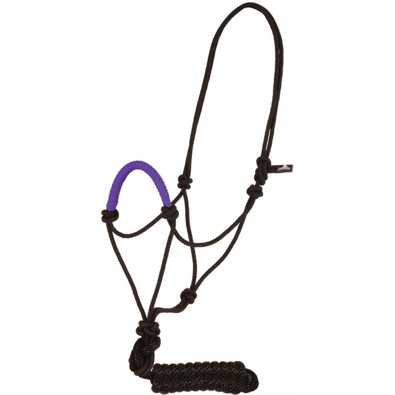 Mustang Solid Nose Rope Halter w/ Lead Purple
