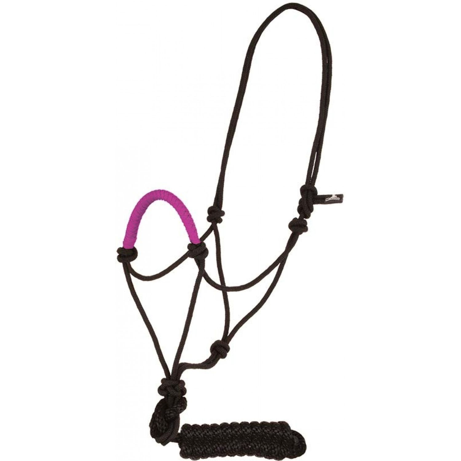 Mustang Solid Nose Rope Halter w/ Lead Pink