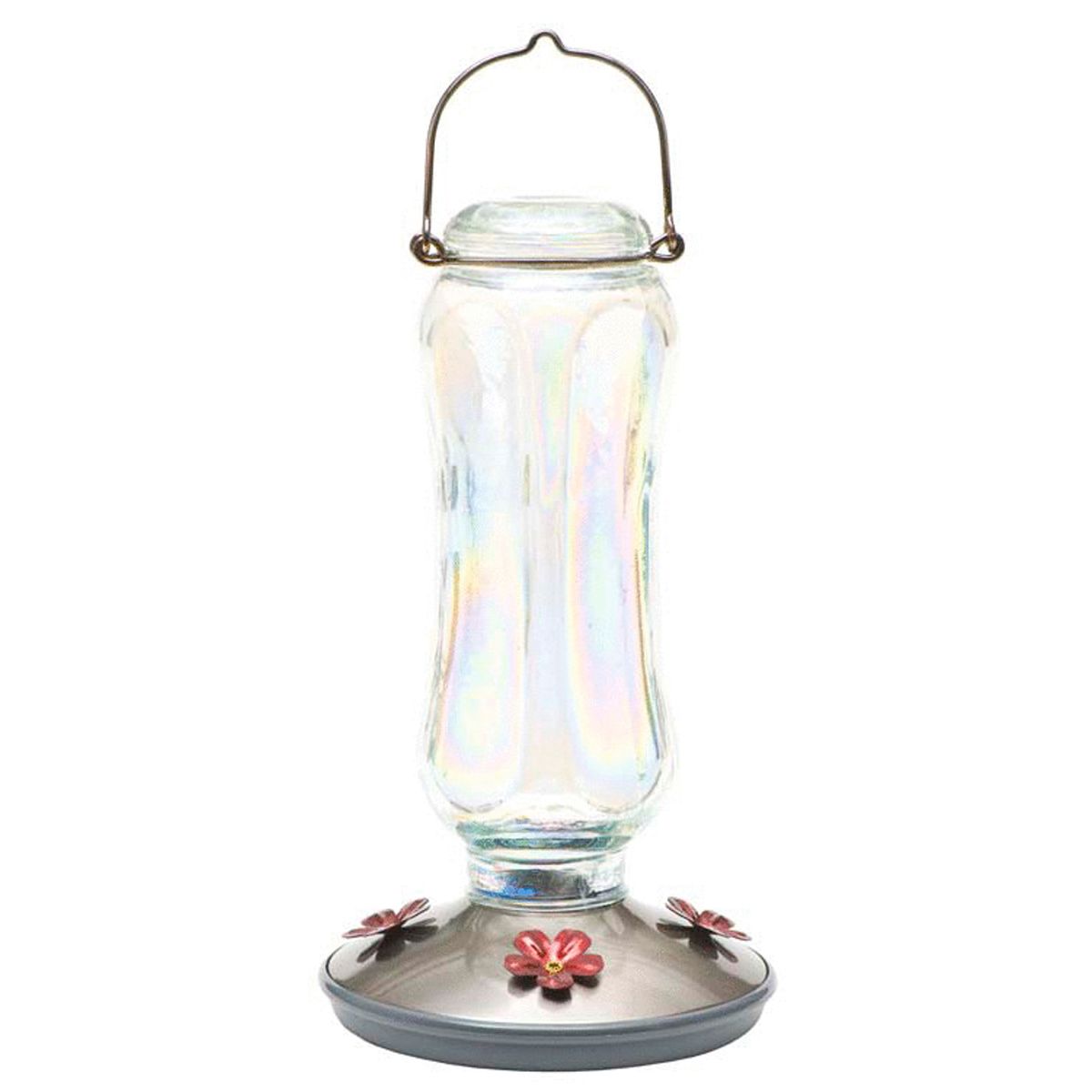 Hummingbird Feeder Perky Pet Clear Glass Vintage 16OZ