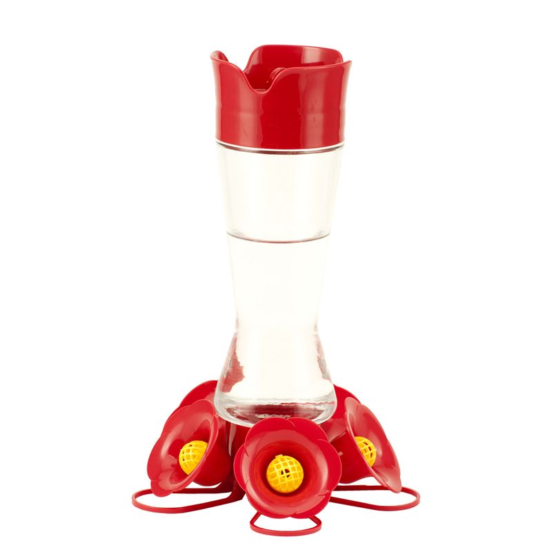 Perky Pet Glass Pinch Waist Hummingbird Feeder 8OZ