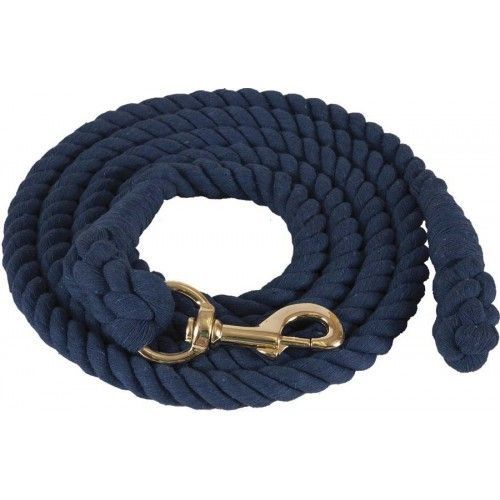Cotton Lead Rope w/ Bolt Snap 10&#39; Navy