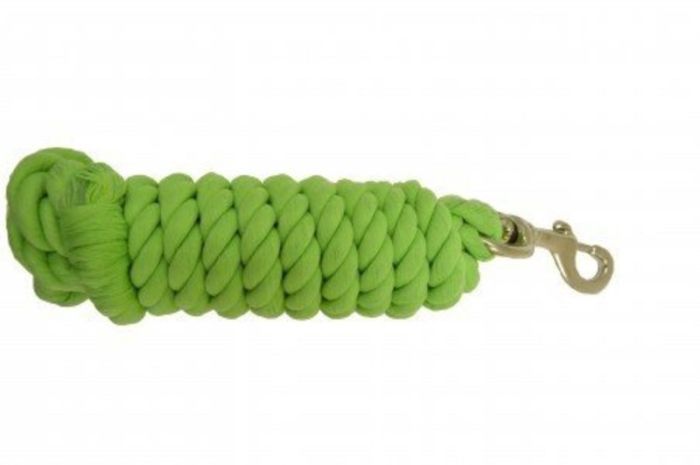Cotton Lead Rope w/ Bolt Snap 10&#39; Lime