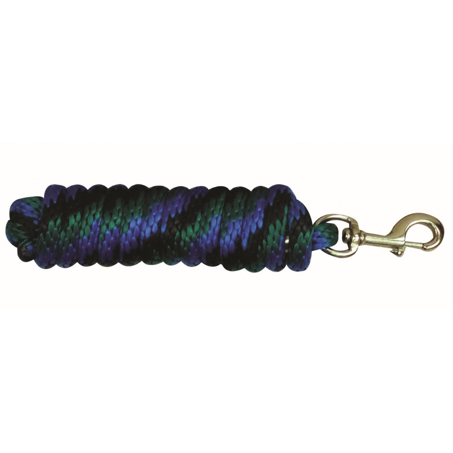 Poly Lead Rope 10’ Blue/Black/Green