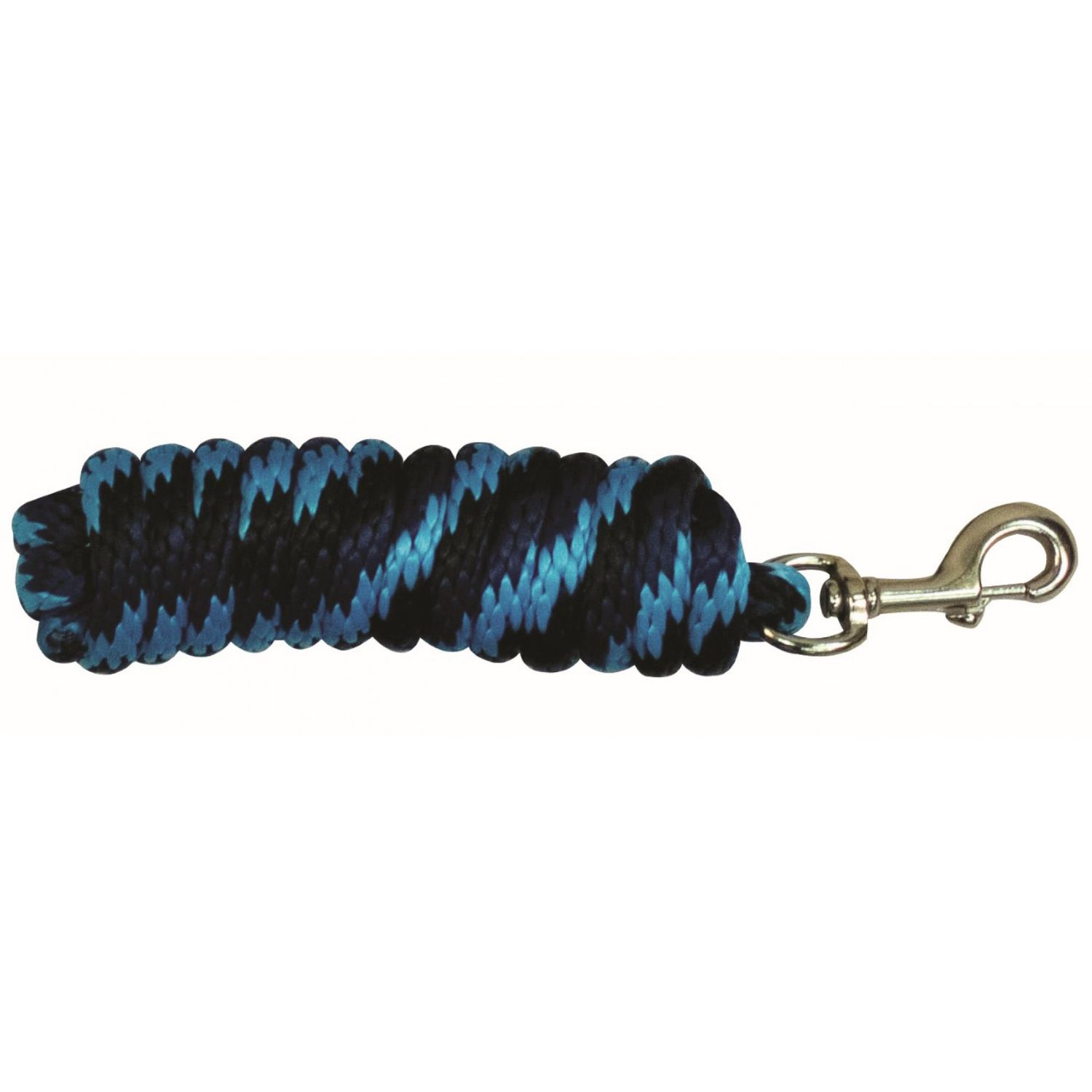 Poly Lead Rope 10’ Navy/Black/Turquoise