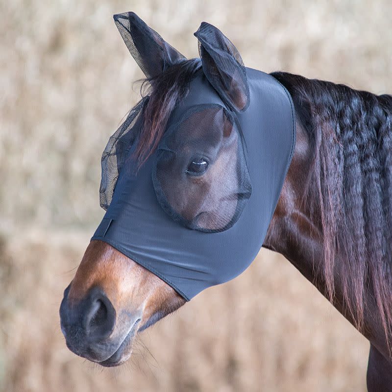 Comfort Fit Lycra Fly Mask Black S