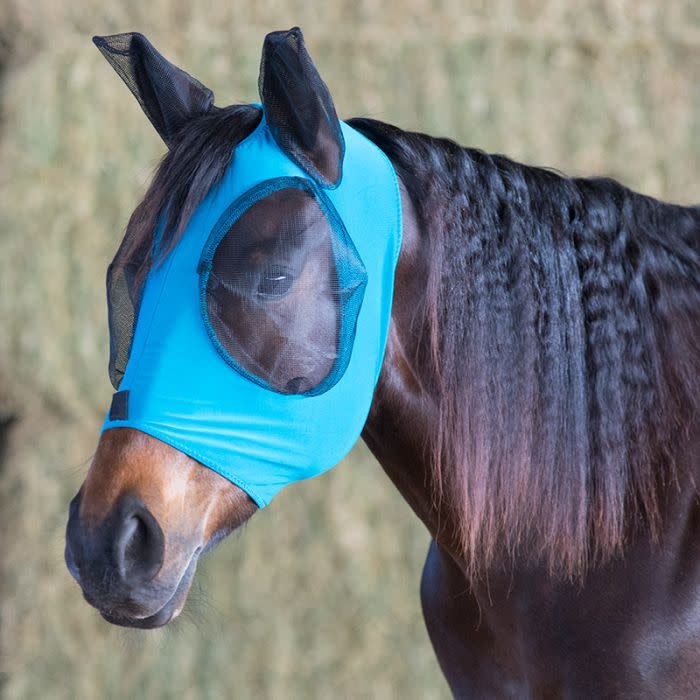 Comfort Fit Lycra Fly Mask Turquoise S