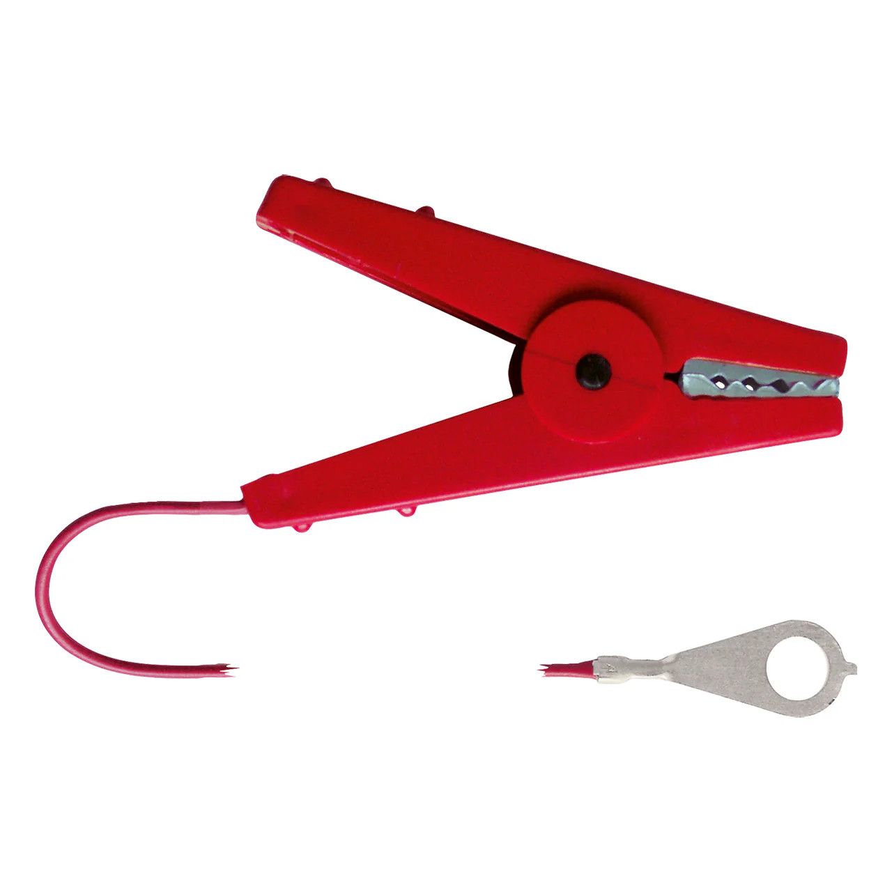 Corral Earth &amp; Fence Connection Cable 100CM w/ Eyelet - Red