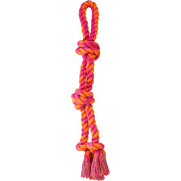 Knotty Split Rope Orange &amp; Pink 30"