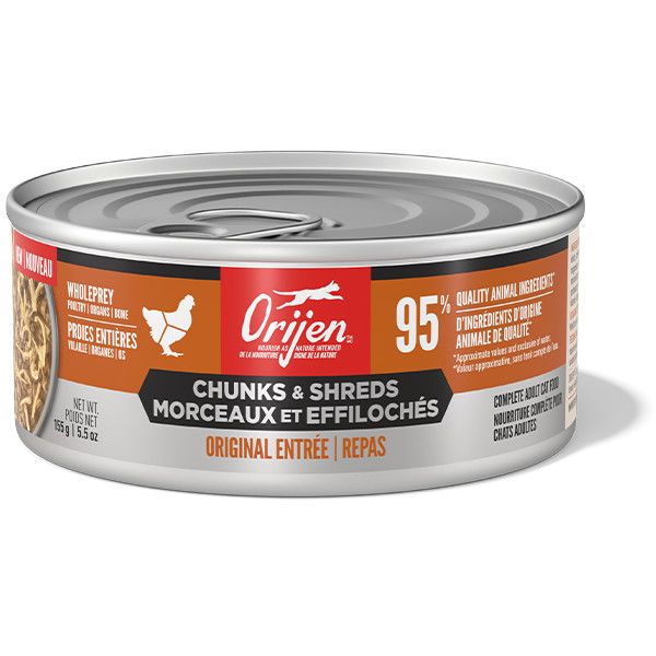 Orijen Chunks &amp; Shreds - Original Entree [CAT] 155GM