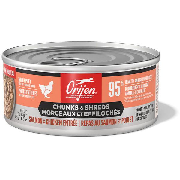 Orijen Chunks &amp; Shreds - Salmon &amp; Chicken Entree [CAT] 155GM