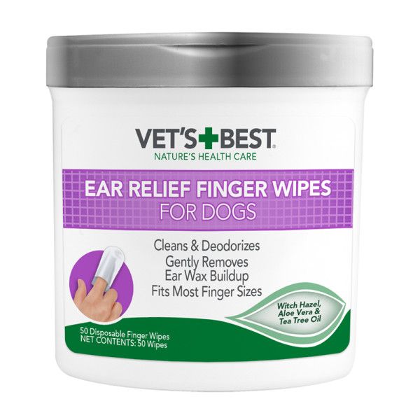 Vet's Best Ear Relief Finger Wipes 50CT