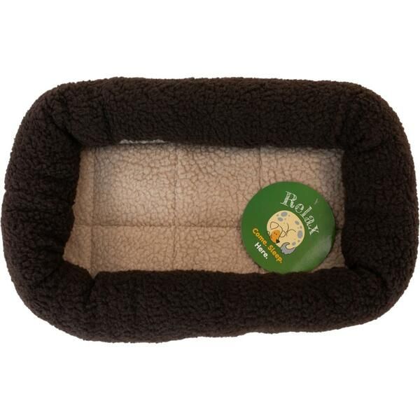 Relax Sherpa Bolster Mat 2tone Brown 19" x 12"