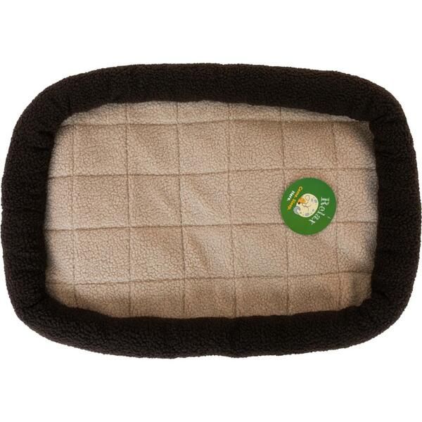 Relax Sherpa Bolster Mat 2tone Brown 42" x 28"