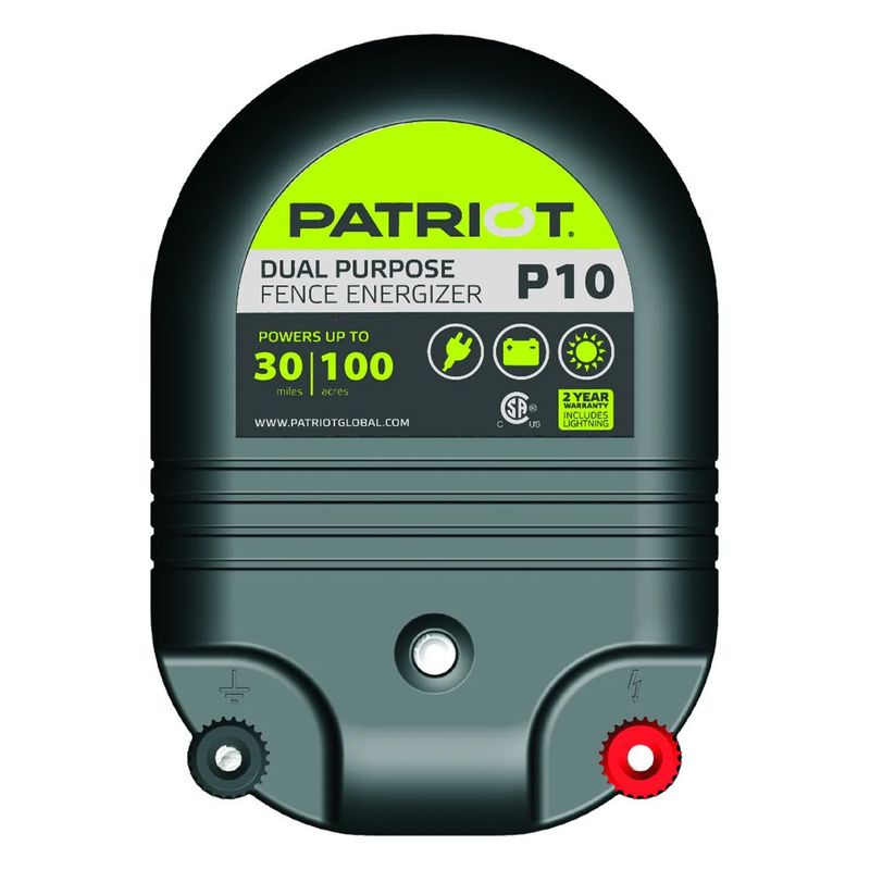 Patriot P10 Dual Purpose Fence Charger 12V/110V
