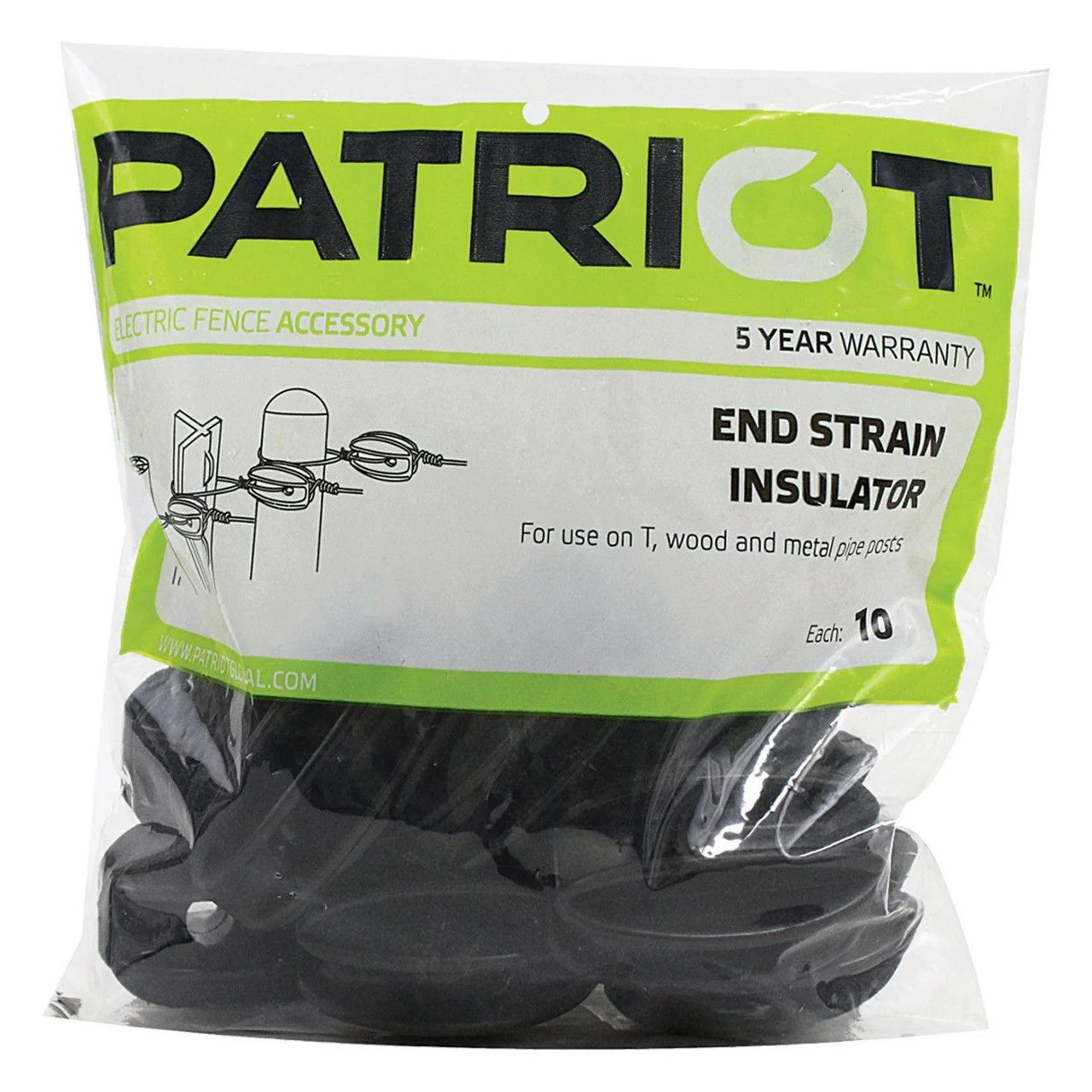 Patriot End Strain Insulator Black 10PK