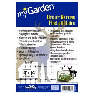 MyGarden Utility Netting 3/4" Black 14' x 14'