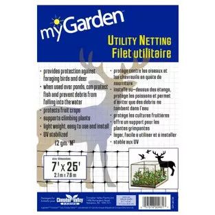 MyGarden Utility Netting 3/4" Black 7' x 25'