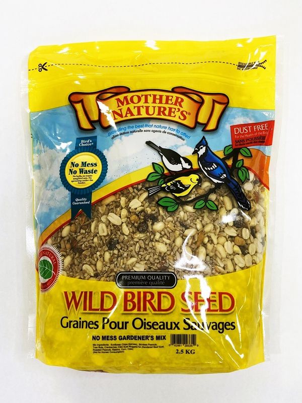 Mother Nature's No Mess Gardener's Mix Wild Bird Seed 2.5KG