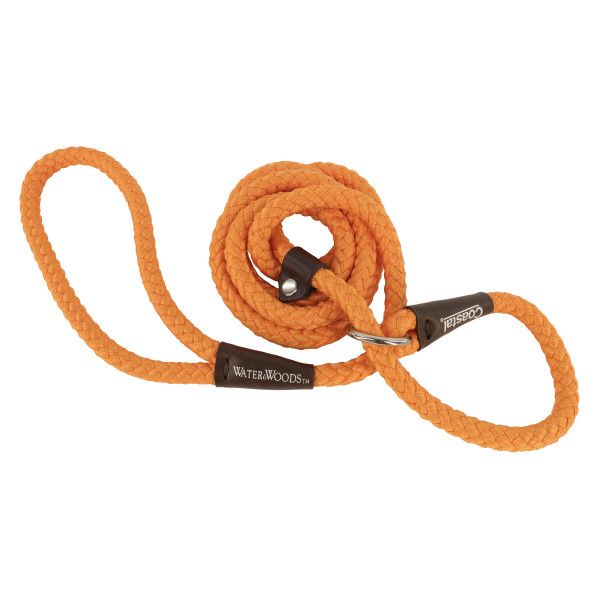 Water &amp; Woods Braided Rope Slip Lead 6" Safe Orange